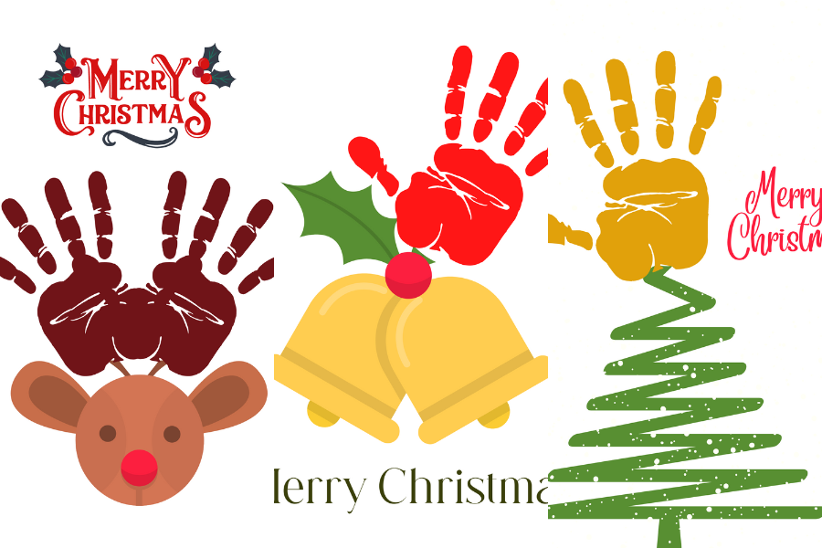 Christmas Handprint Craft and Art for Toddler or Preschooler